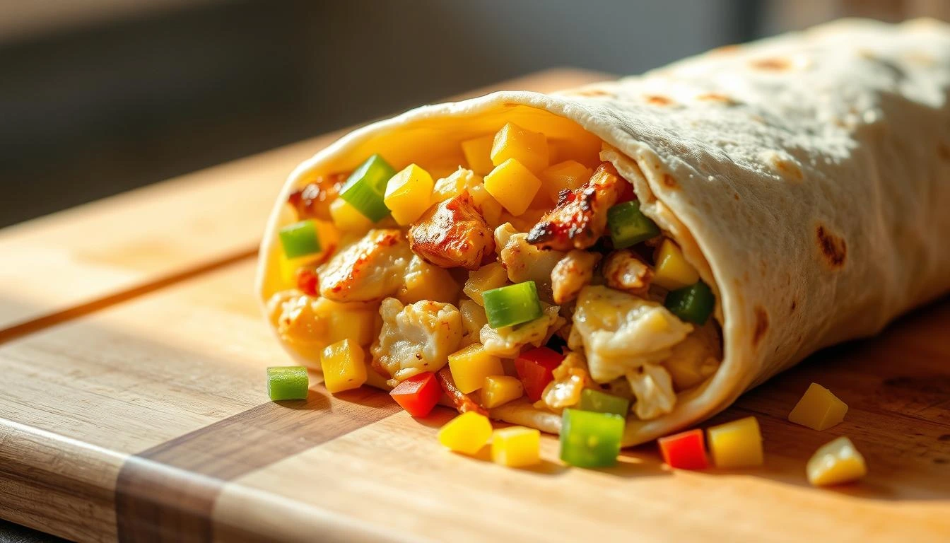 chicken breakfast burrito